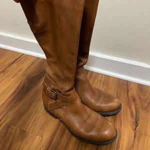 Franco Sarto Chestnut Leather Tall Boots Size 7/7.5
